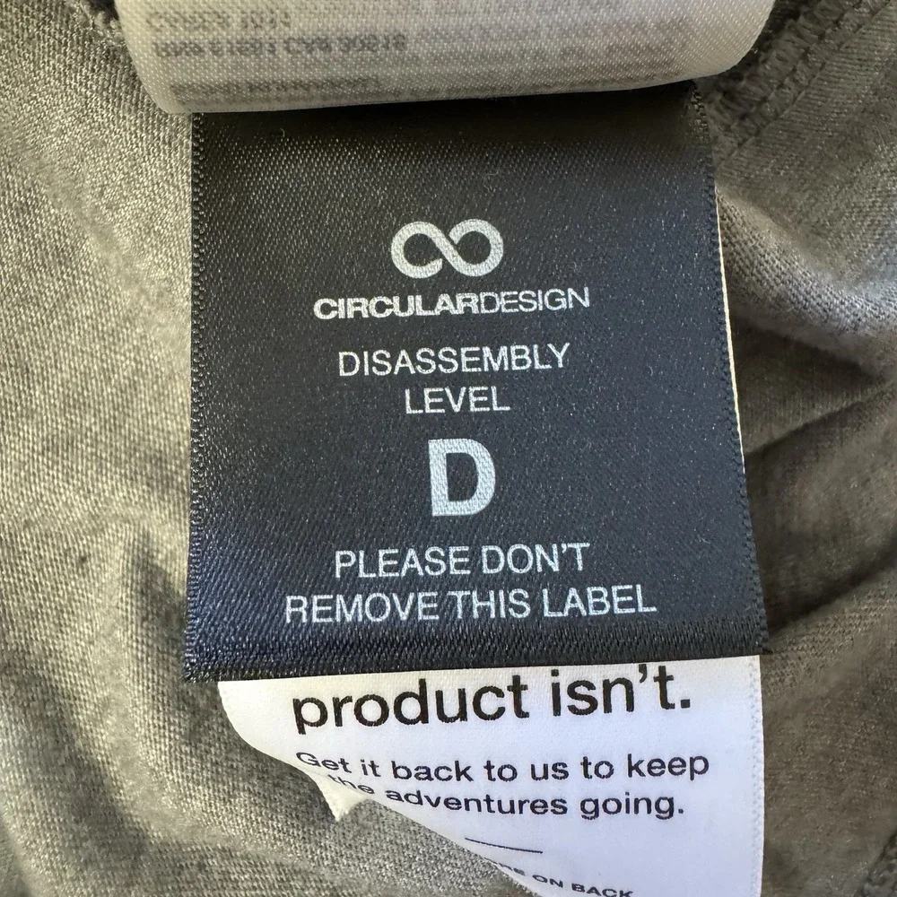 The North Face T-Shirt Men XL Gray Circular Design Logo Graphic Tee Cotton Blend